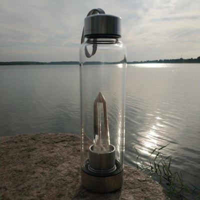 Crystal Gemstone Water Bottle - Buddha Walks Shop