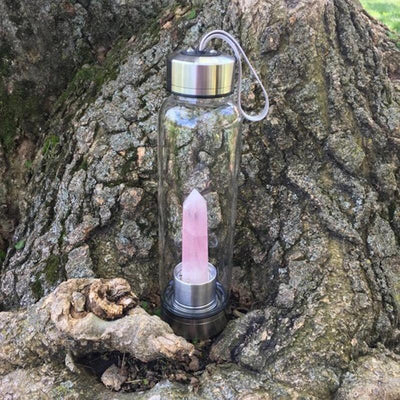 Crystal Gemstone Water Bottle - Buddha Walks Shop