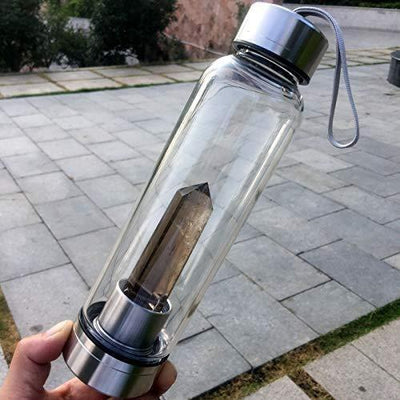 Crystal Gemstone Water Bottle - Buddha Walks Shop